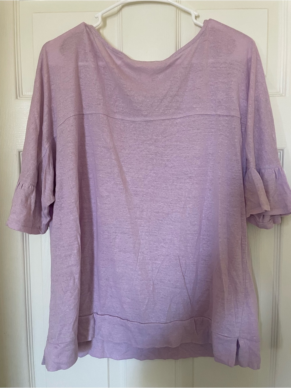 Caslon Lavender Short Sleeve Tee - Relaxed Crewneck - Picture 3 of 4